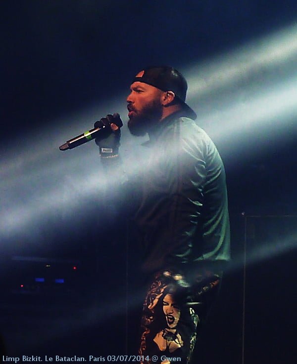 Fred Durst of Limp Bizkit wearing Barmetal Boardshorts live on Stage