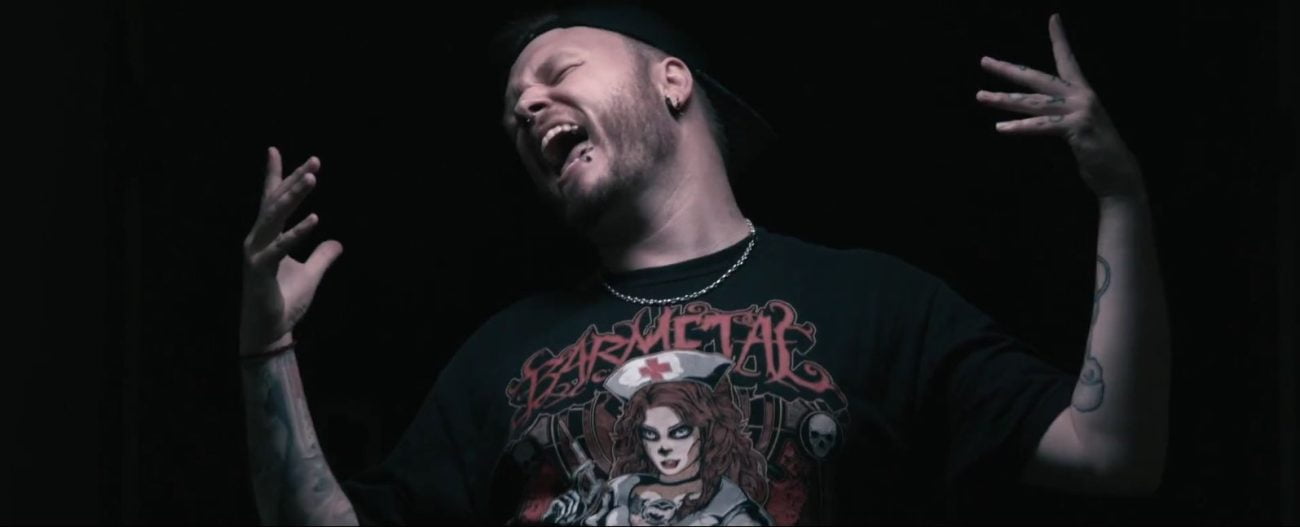 Timmy from Nu-Metal band Sickret wearing La Catrina Tee