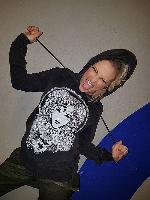 Heidi Shepherd of Butcher Babies wearing Rock Metal Hoody