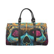 Blue Sugarskull Flowers Travel Bag Front