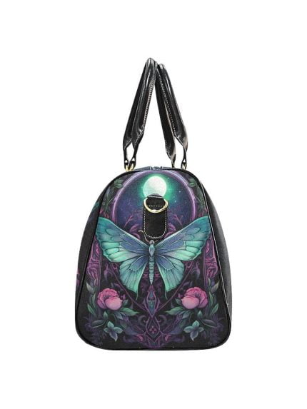 Green Butterfly Tattoo Art Travel Bag Side