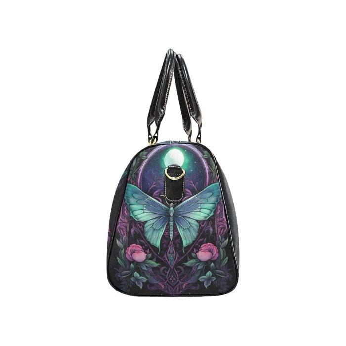 Green Butterfly Tattoo Art Travel Bag Side