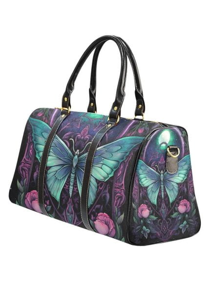 Green Butterfly Tattoo Art Travel Bag Left