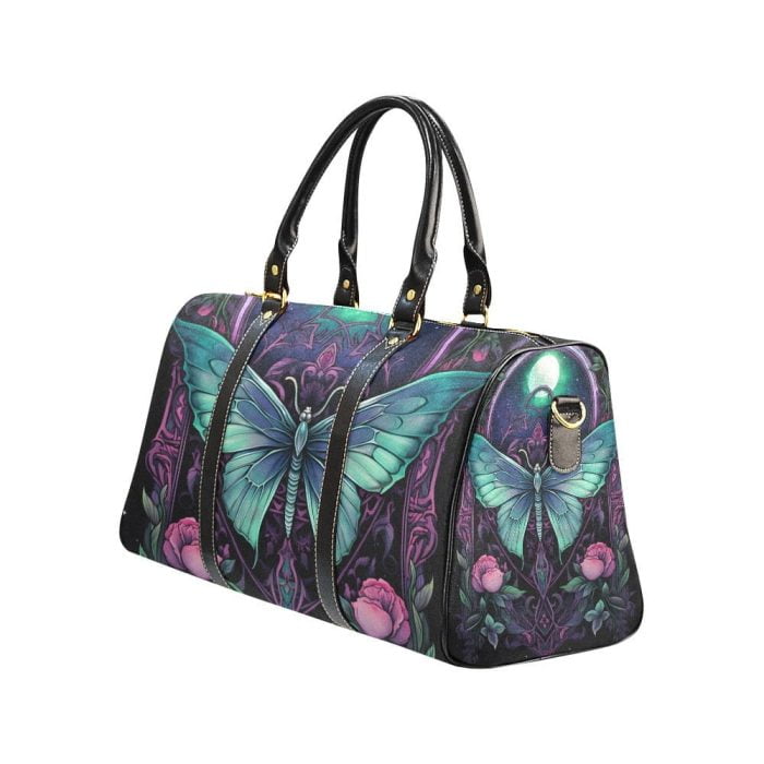 Green Butterfly Tattoo Art Travel Bag Left