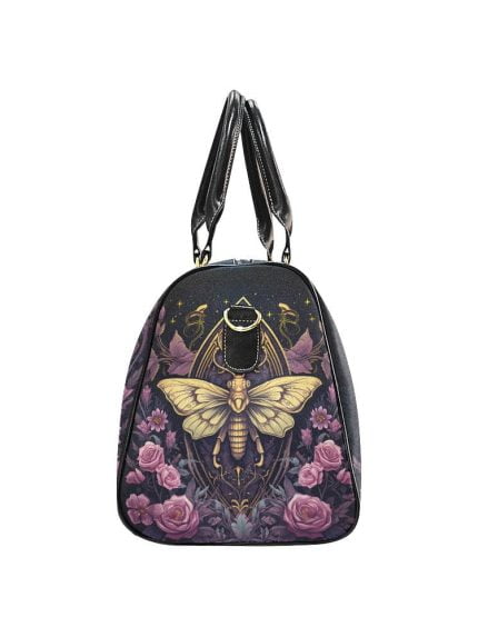 Fantasy Art Gold Butterfly Travel Bag Side