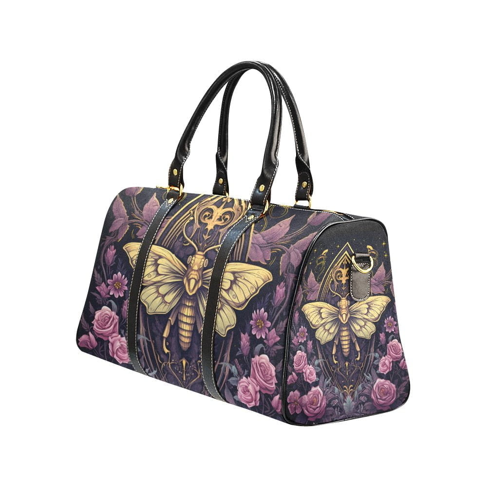 travel-bag-fantasy-art-gold-butterfly Fantasy Art Gold Butterfly Travel Bag Left