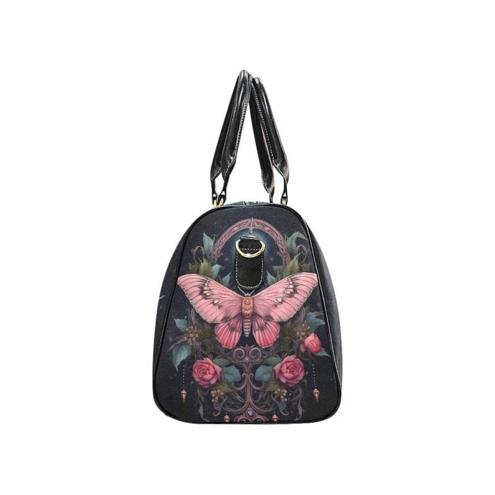 Pink Butterfly Fantasy Art Travel Bag Side