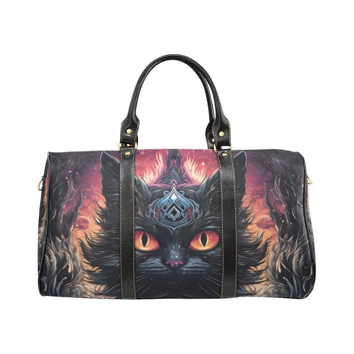 Evil Comic Black Cat Travel Bag Front