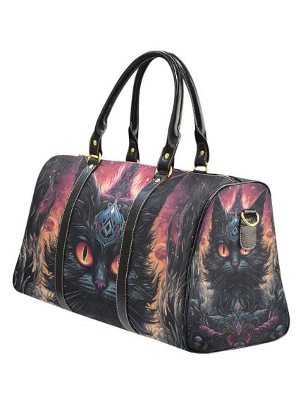 Evil Comic Black Cat Travel Bag Left