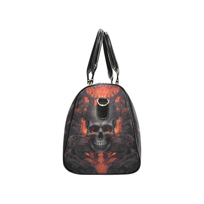 Fire Skull Tattoo Art Travel Bag Side