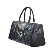 Metallic Owl Dark Art Travel Bag Left