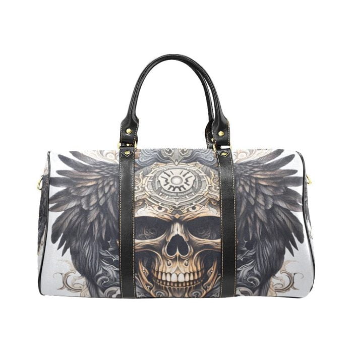 Skull Wings Tattoo Art Travel Bag Front