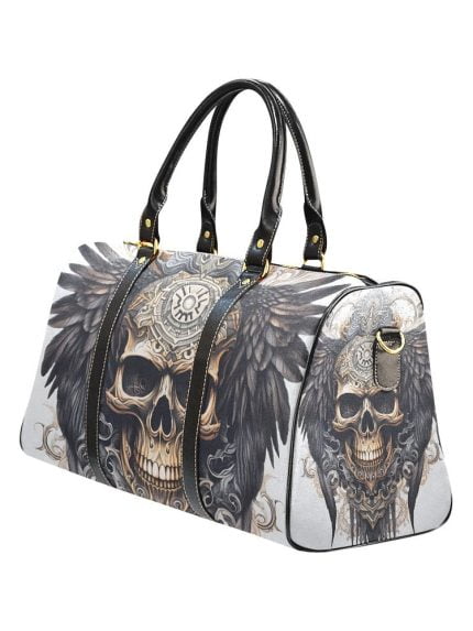 Skull Wings Tattoo Art Travel Bag Left