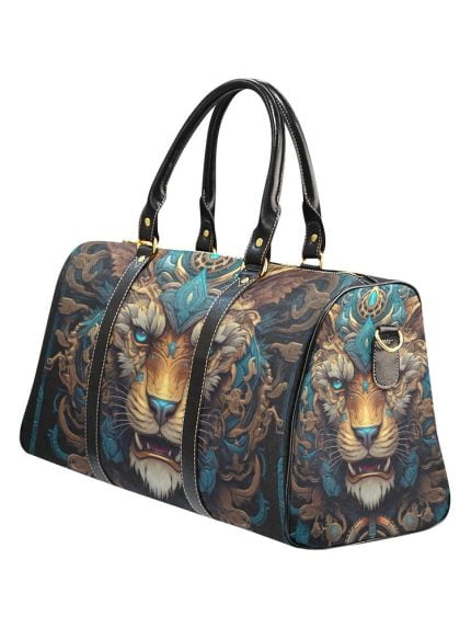 Steampunk Lion Travel Bag Left