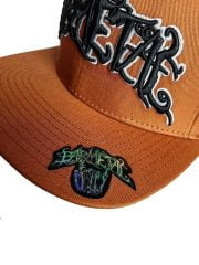 Brown Cowgirl Devil Horns Snapback Hat Sticker