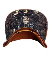 Brown Cowgirl Devil Horns Snapback Hat Design