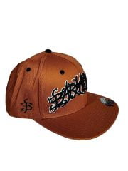 Brown Cowgirl Devil Horns Snapback Hat Right