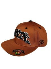 Brown Cowgirl Devil Horns Snapback Hat Left