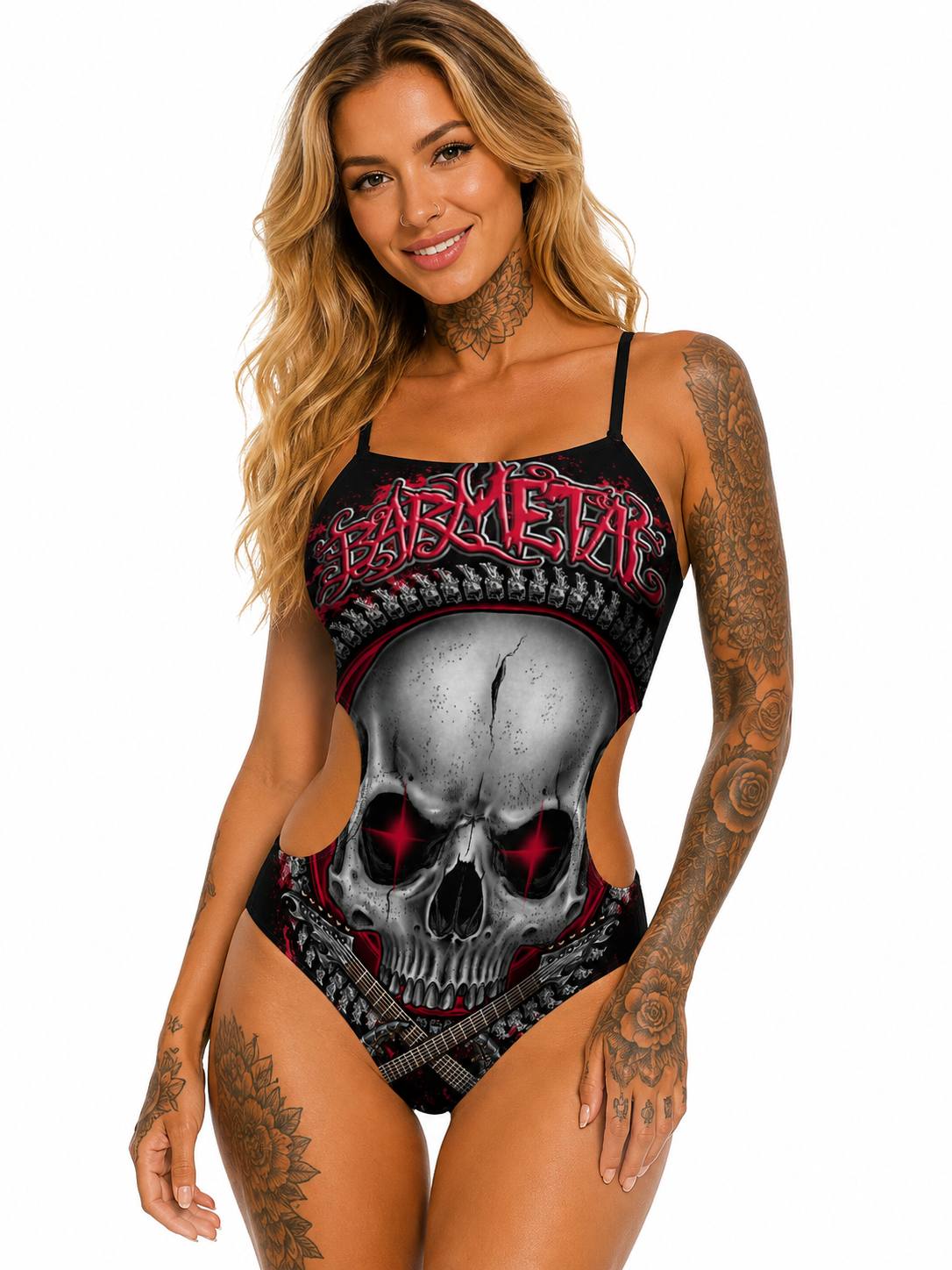 Barmetal-swimsuit-chainsaw-skull-f