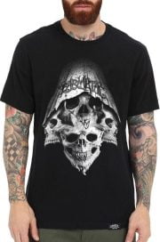 Deadmen Skull Black Men T-Shirt Front