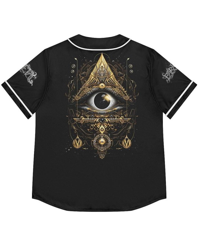 All Seeing Eye Woman Baseball Jersey Backside