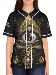 All Seeing Eye Woman Baseball Jersey Front