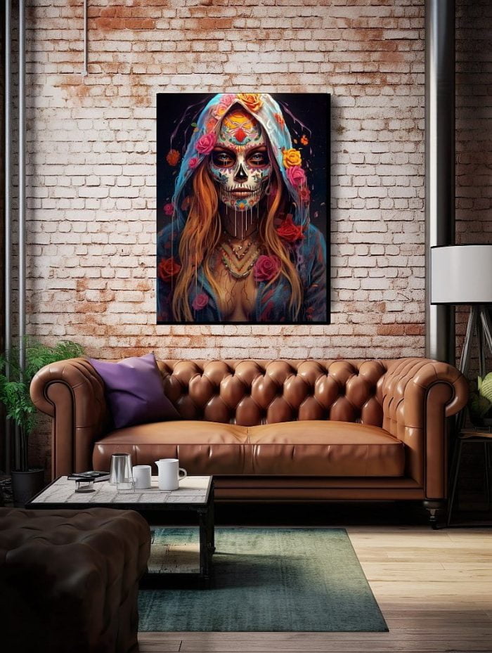 Canvas La Catrina Drip Art Loft