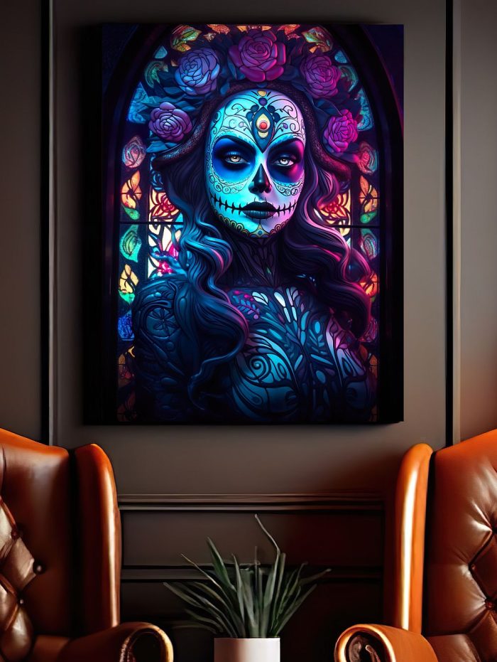 Canvas Church Window La Catrina Mancave