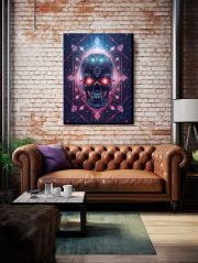 Canvas Cyberskull Futuristic Living Room