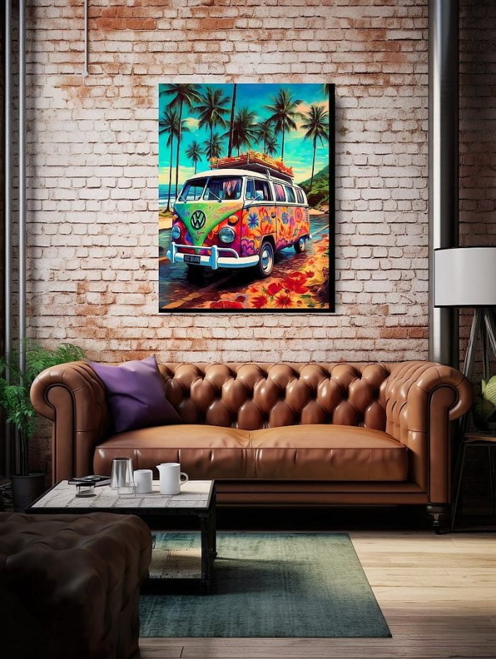 Canvas VW Bus T1 Tropical Summer Living Room