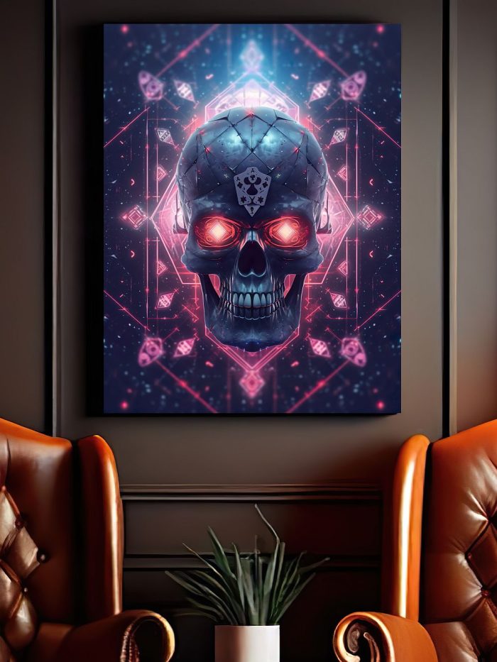 Canvas Cyberskull Futuristic Mancave