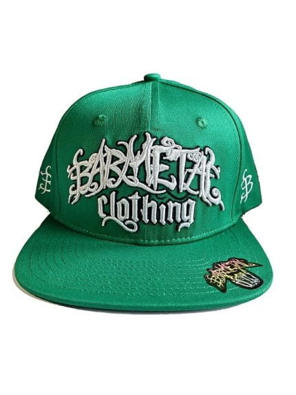 Bandana Paisley Art Design Green Snapback Hat Front