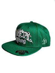 Bandana Paisley Art Design Green Snapback Hat Left Side