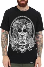 La Catrina Dia de los Muertos T-Shirt Frontside