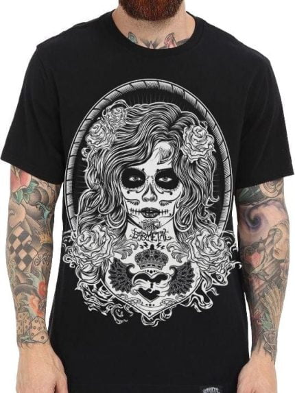 La Catrina Dia de los Muertos T-Shirt Frontside