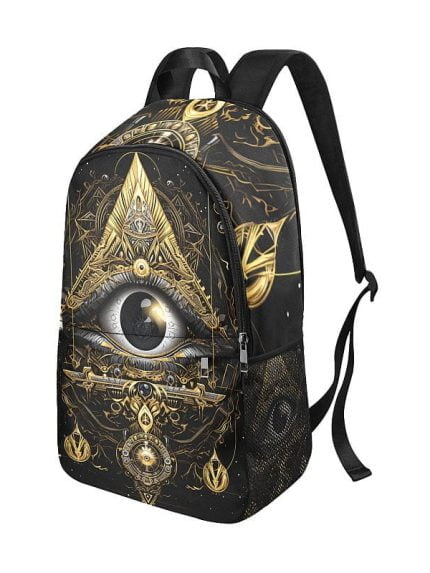 All Seeing Eye Tattoo Art Backpack side