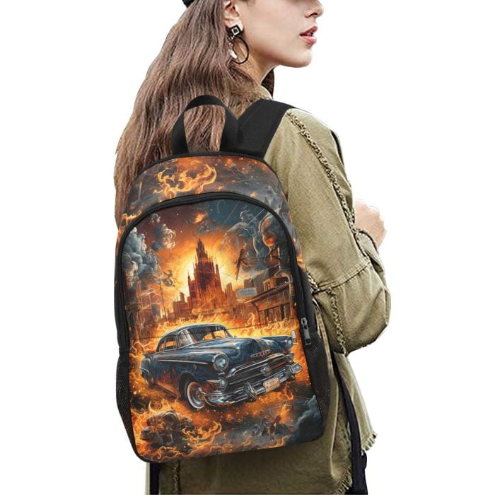 American Muscle Car Tattoo Art Backpack Women