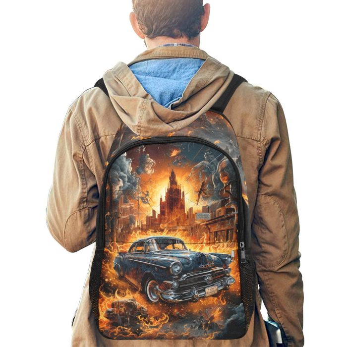 American Muscle Car Tattoo Art Backpack Men