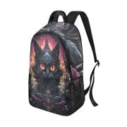 Evil Black Cat Tattoo Art Backpack Side