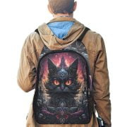 Evil Black Cat Tattoo Art Backpack Men