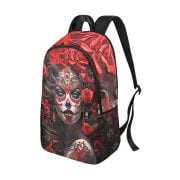 Roses La Catrina Dia De Los Muertos Tattoo Art Backpack Side