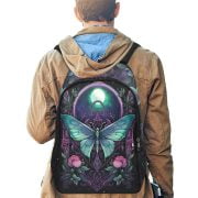 Green Butterfly Tattoo Art Backpack Men