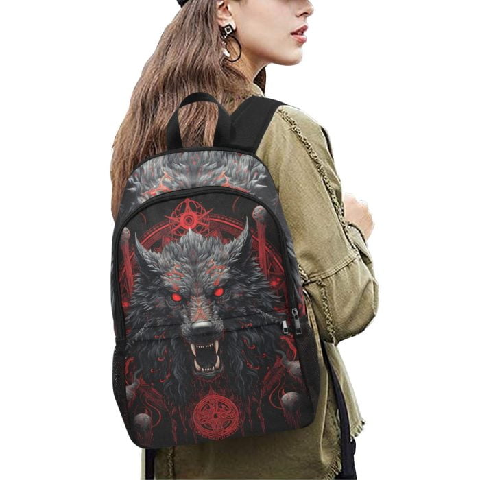 Hellwolf Dark Tattoo Art Backpack Women