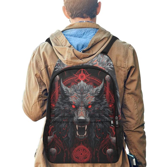 Hellwolf Dark Tattoo Art Backpack Men