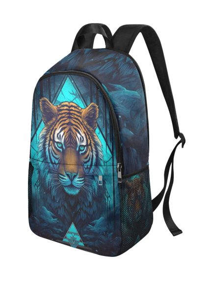 Ice Lion Tattoo Art Backpack Side