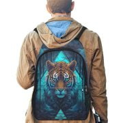 Ice Lion Tattoo Art Backpack Men