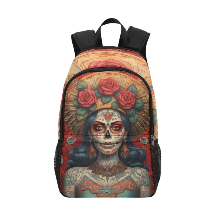 La Catrina Dia de los Muertos Tattoo Art Backpack Front