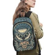 Blue Owl Mandala Backpack Woman