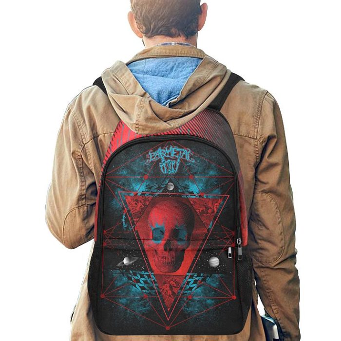 Geometric Skull Backpack Men