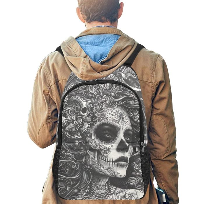 La Catrina Medusa Tattoo Art Backpack Men